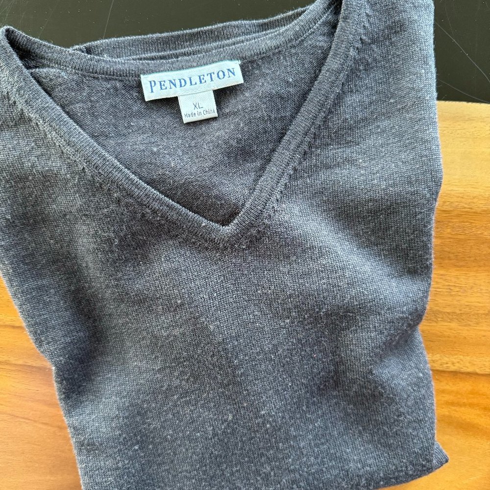 Pendleton Lightweight Pullover V-Neck Sweater Woo… - image 8